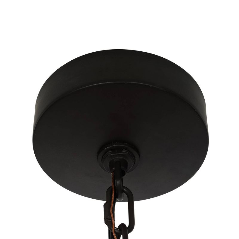 18.25" 4-Light LED Metal Orb Chandelier Black - Cresswell Lighting