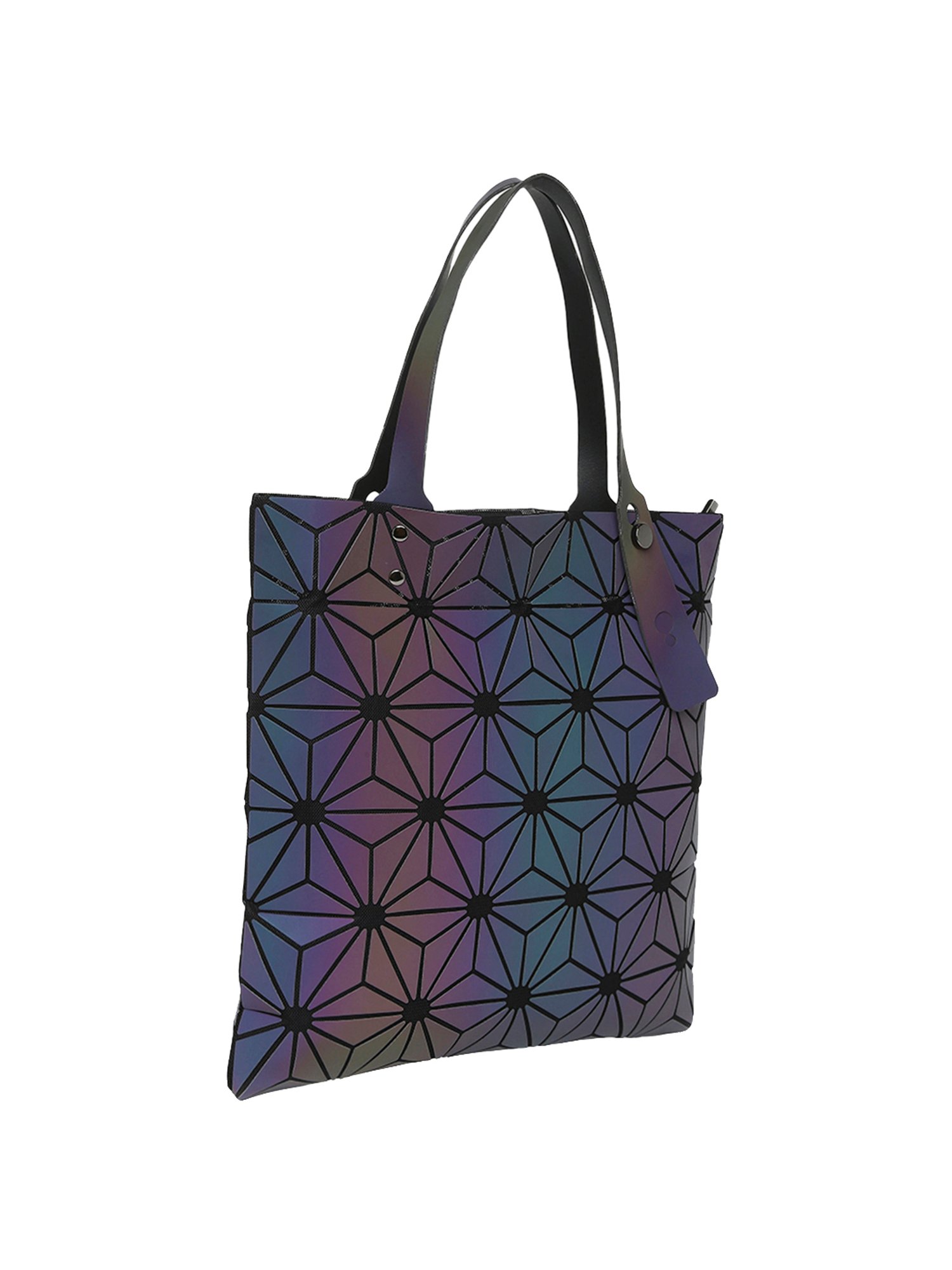 Baomi Purple Textured Medium Tote Handbag