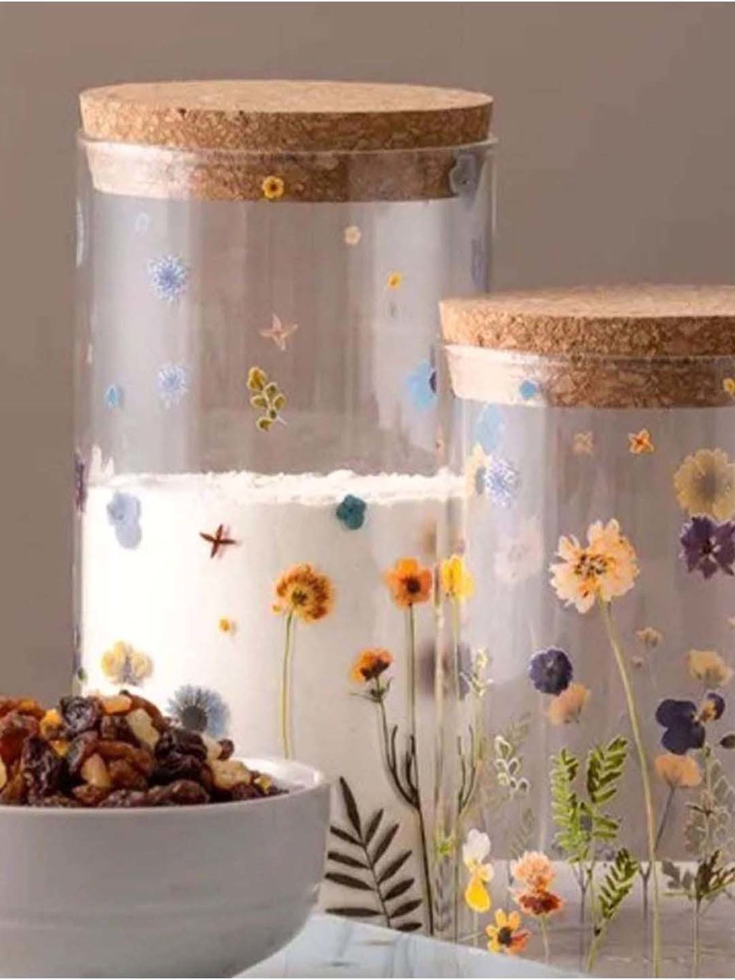 Typhoon Botanics Multicolor Glass Large Storage Container (1.1 L)