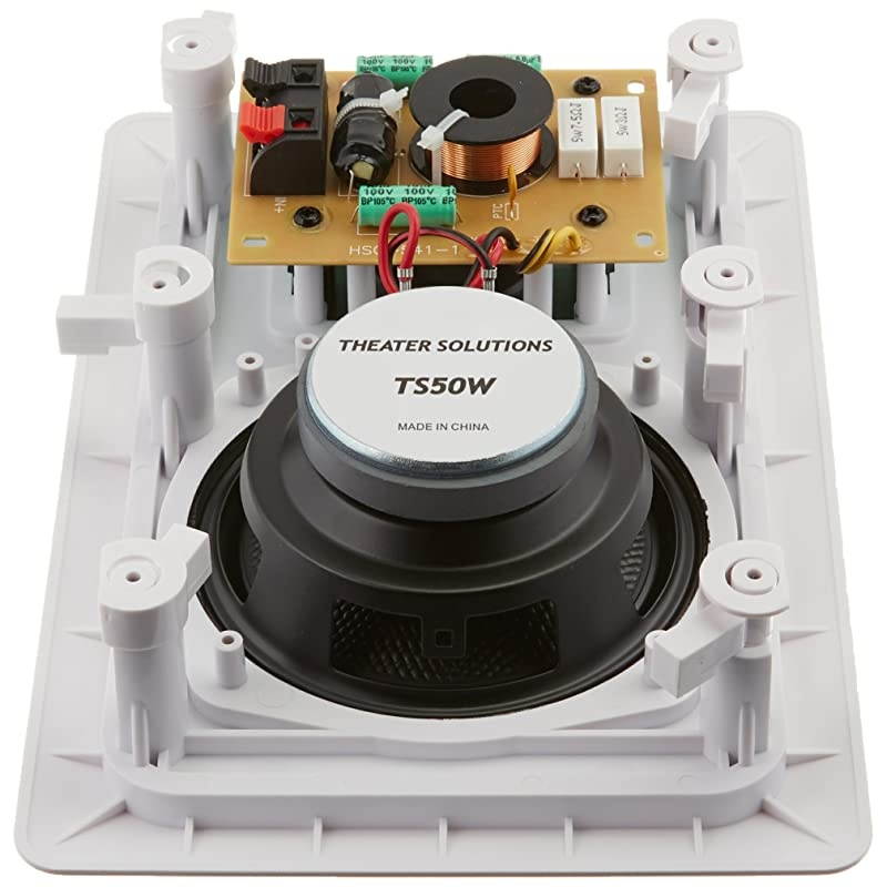 TS50W in Wall Speakers Surround Sound Home Pair White 525Inch