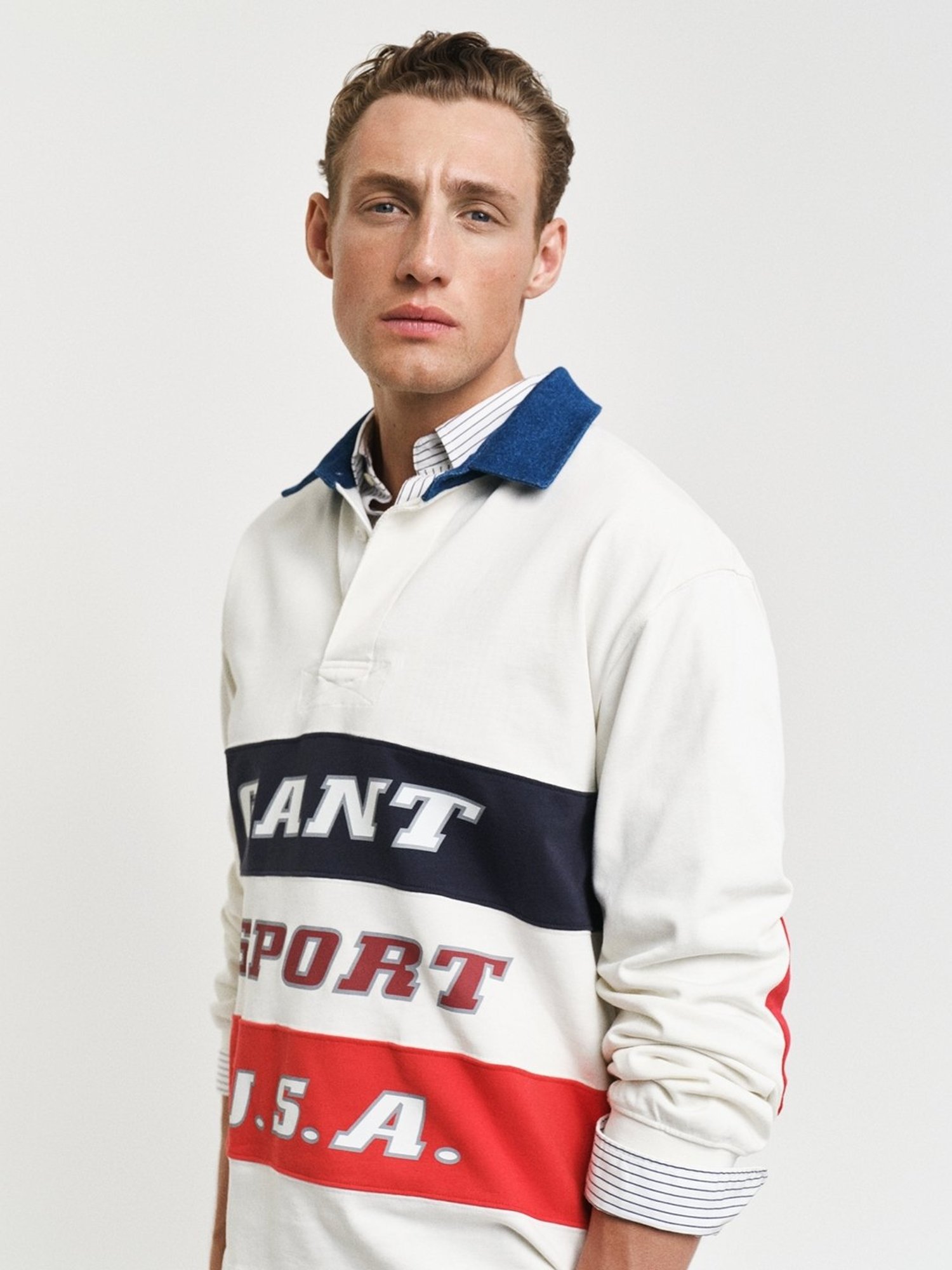 Gant White Cotton Relaxed fit Solid Polo T-Shirts