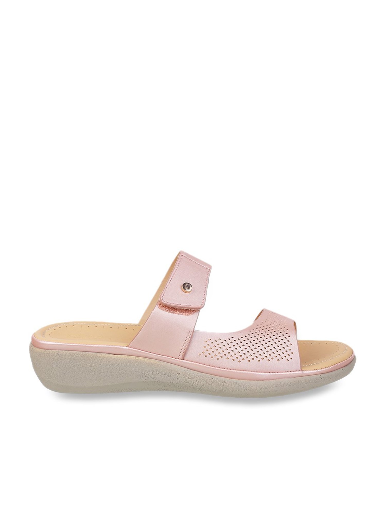 Metro Women's Peach Casual Wedges