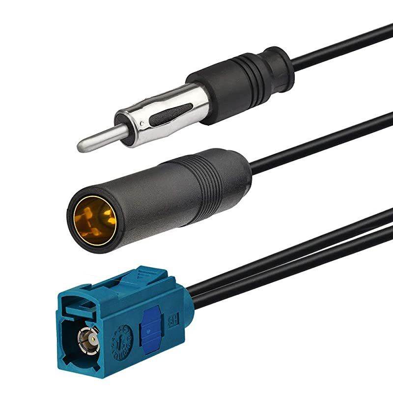 Fakra Splitter, Fakra Cable Male to Female RG174 Coaxial Cable Y Type Splitter for Car Stereo GPS Antenna Extension Cable, 2Ft