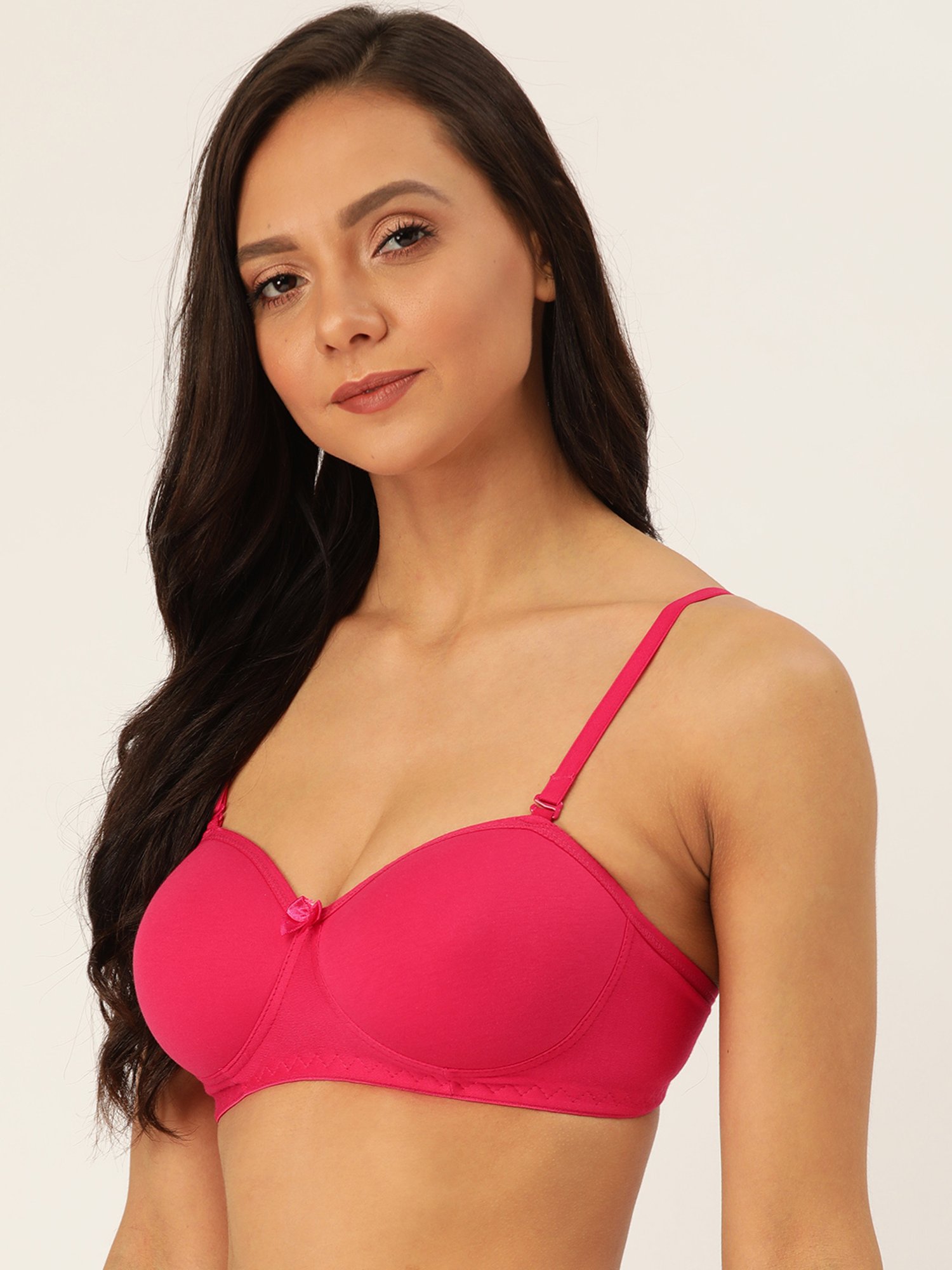 Lady Lyka Multicolor Non Wired Padded T-Shirt Bra (Pack of 2)