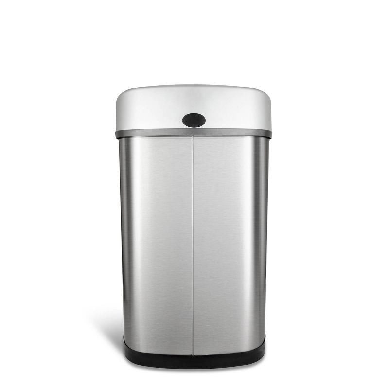 Nine Stars 13gal Motion Sensor Oval Shape Stainless Steel Trash Can
