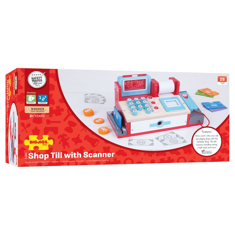 Bigjigs Toys Shopping Till Wooden Role Play Toy