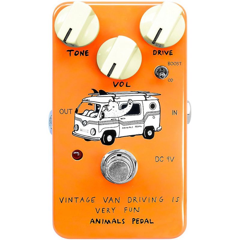 Animals Pedal Vintage Van Overdrive Effects Pedal Candle Orange