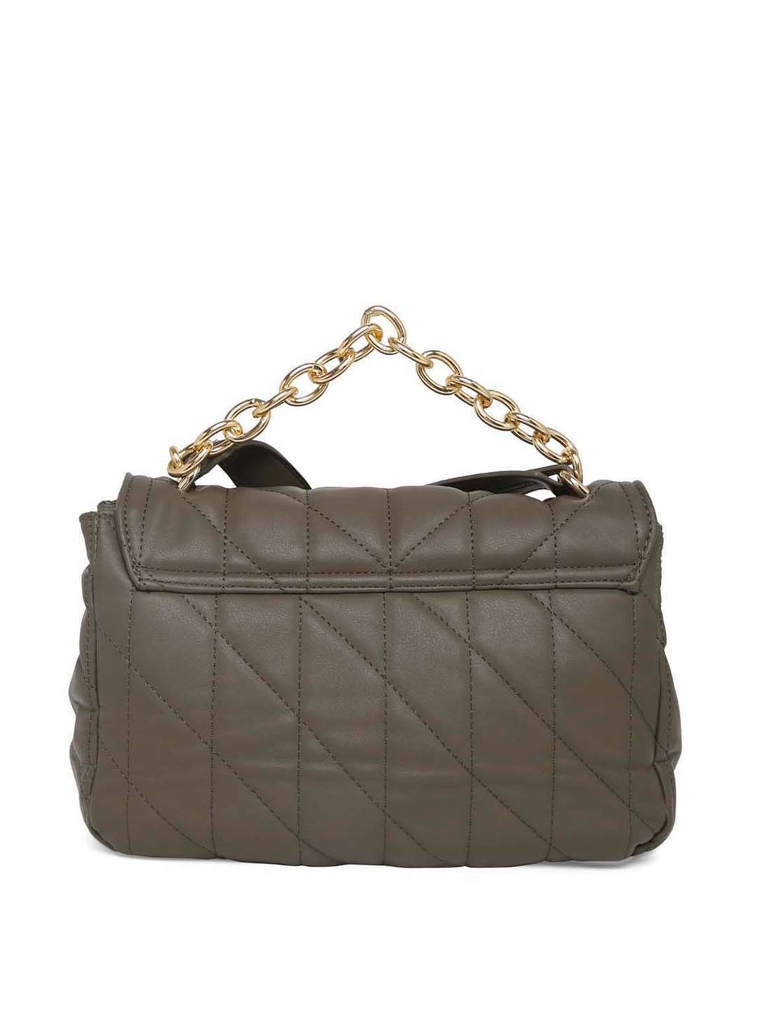 Marina Galanti Olive Quilted Medium Satchel Handbag