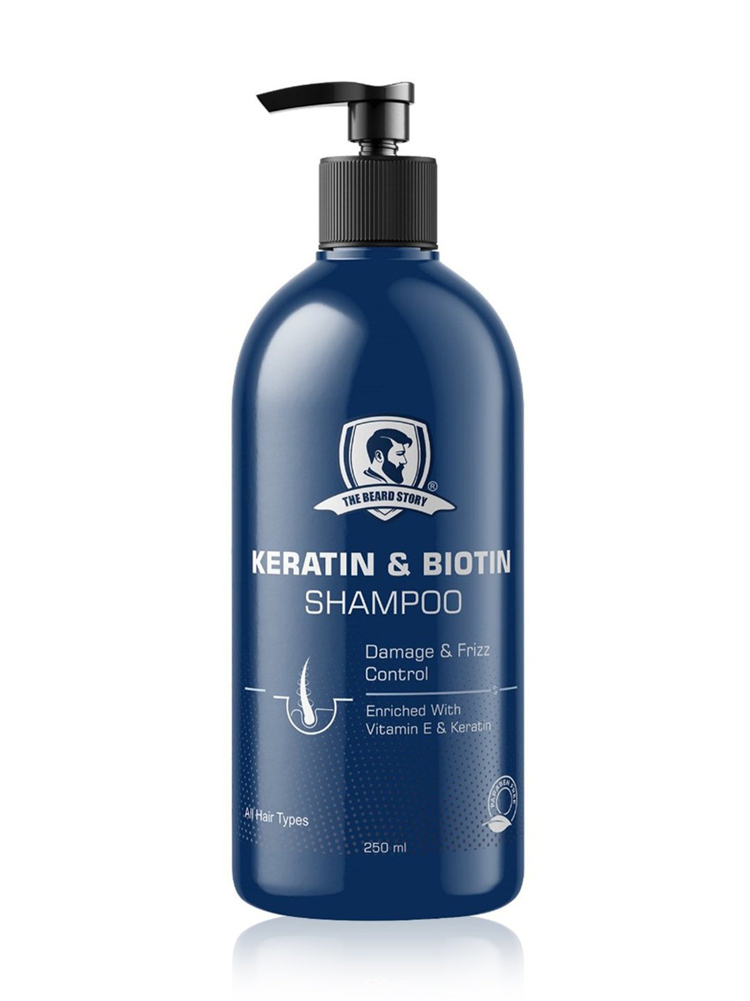 The Beard Story Keratin & Biotin Damage & Frizz Control Shampoo - 250 ml