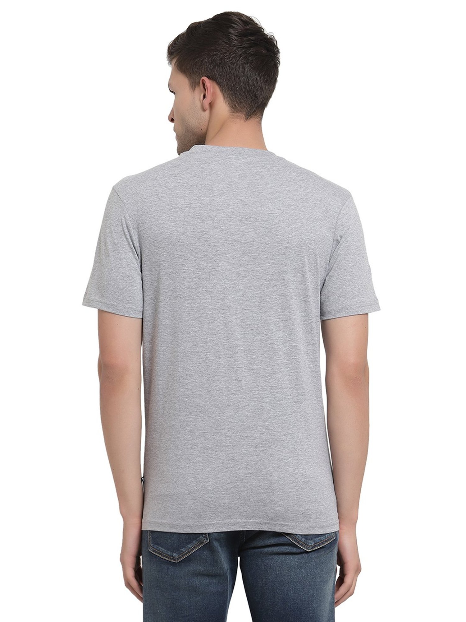Proteens Light Grey Round Neck T-Shirt