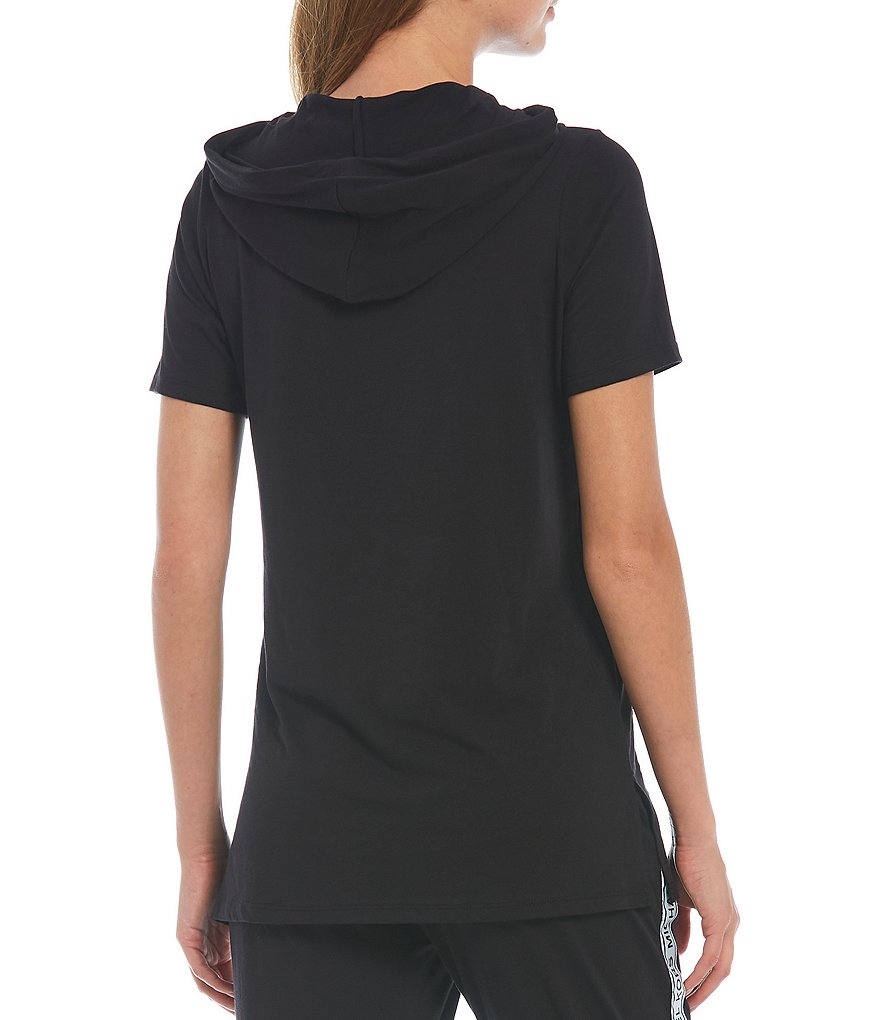 Karen Kane Short Sleeve Tie-Dye Hoodie