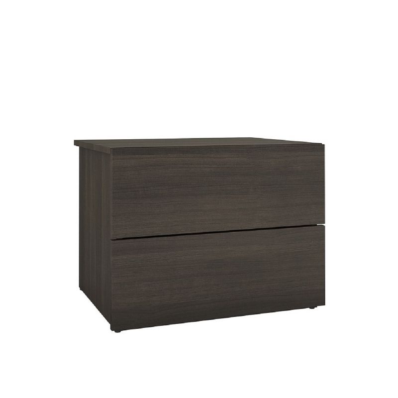 3pc Full Cadence Bedroom Set White/Black - Nexera