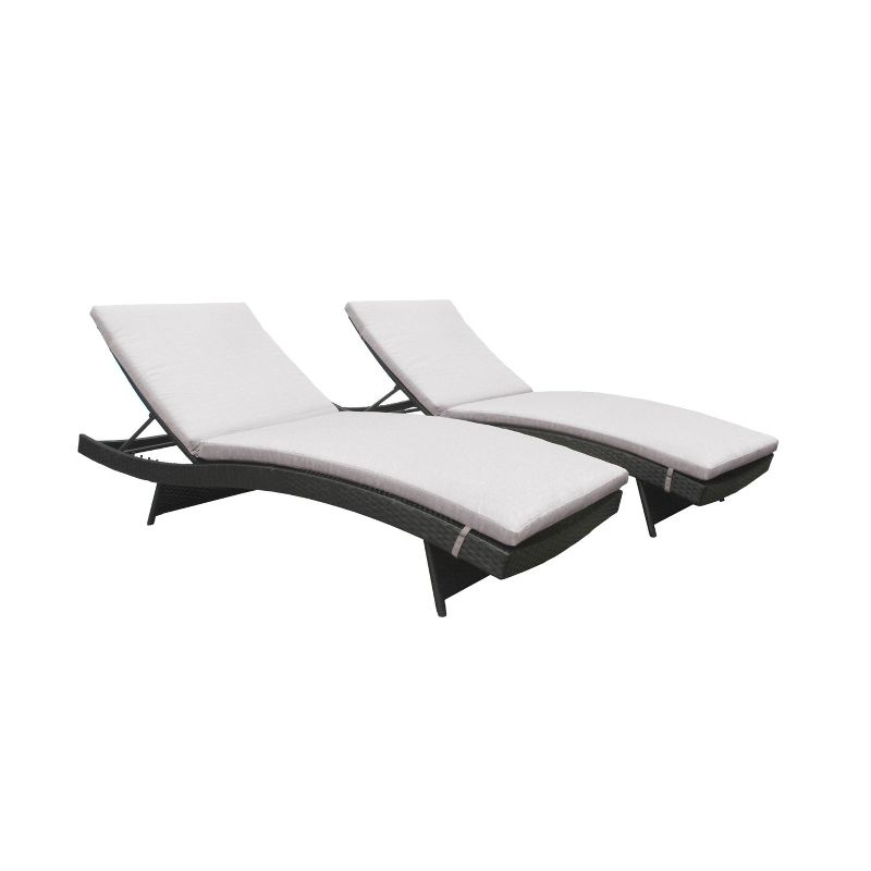 Bali 2pk Chaise Lounges with Cushions - Ash - TK Classics