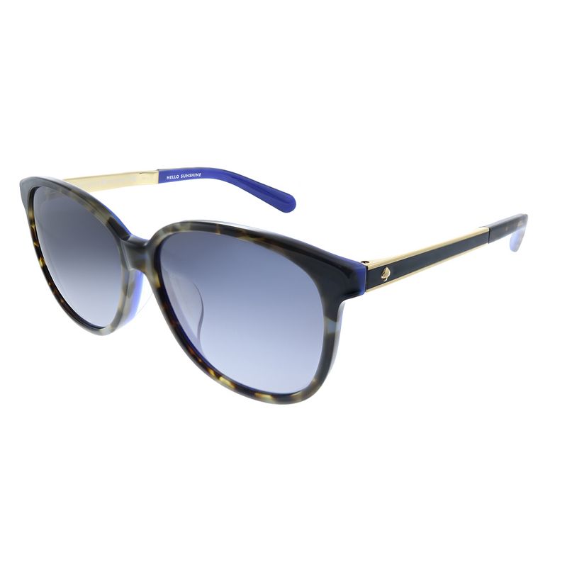 Kate Spade Low Bridge Fit Jenilee/F/S S5A Womens Square Sunglasses Blue Tortoise 57mm