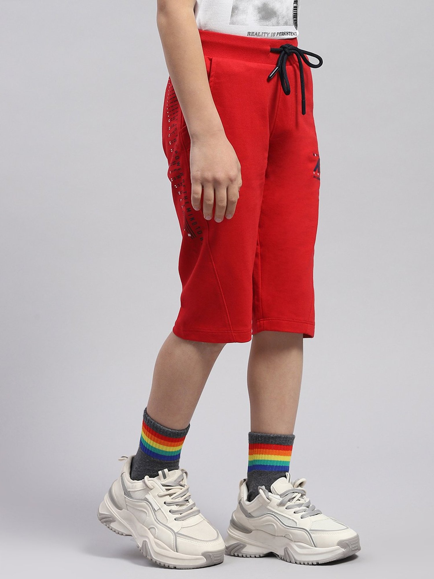 Monte Carlo Boys Red Printed Capri