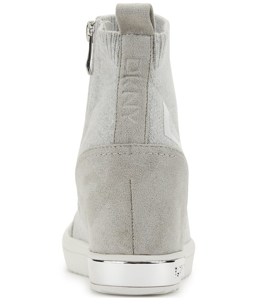 DKNY Catelin Hidden Wedge High Top Sock Sneakers
