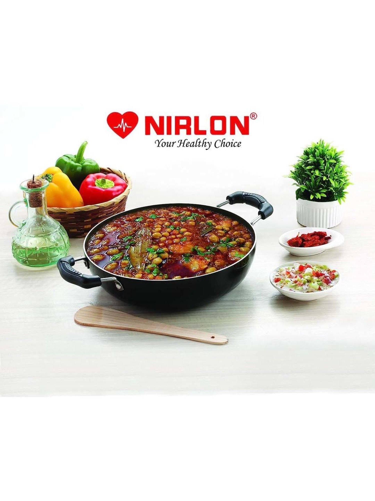 ALLO Silver Stainless Steel Induction Friendly Triply Kadhai (3 L)