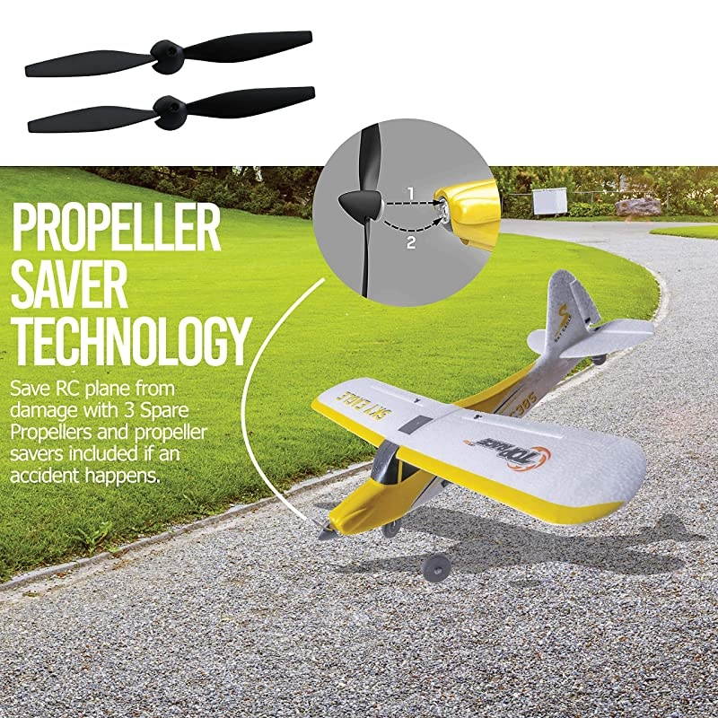 RC Plane 4 Channel Remote Control Airplane Ready to Fly RC Planes for Adults, Stunt Flying Upside Down, Easy & Ready to Fly, Great Gift Toy for Adults or Advanced Kids TR-C385