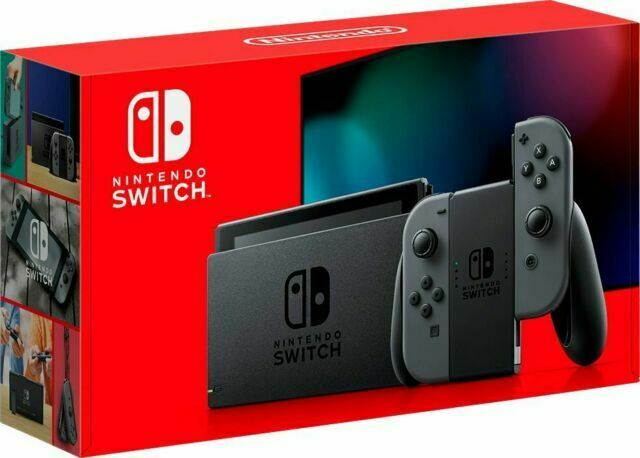2019 New Nintendo Switch Gray Joy-Con Improved Battery Life Console Bundle with Animal Crossing: New Horizons