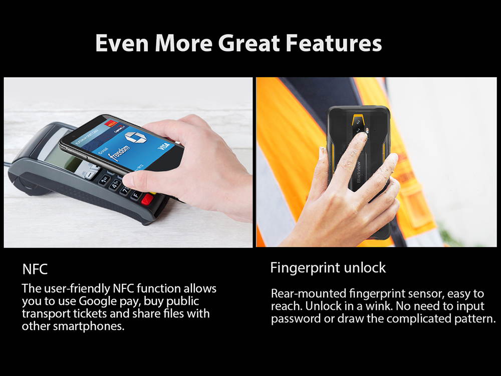 Blackview BV6300 Pro Rugged Phones Unlocked, Android 10 Octa-core 6GB + 128GB, 16MP Four Rear Camera 5.7" HD+ Screen IP68 Waterproof Smartphone, 4000 mAh Battery Dual 4G Rugged Smartphones