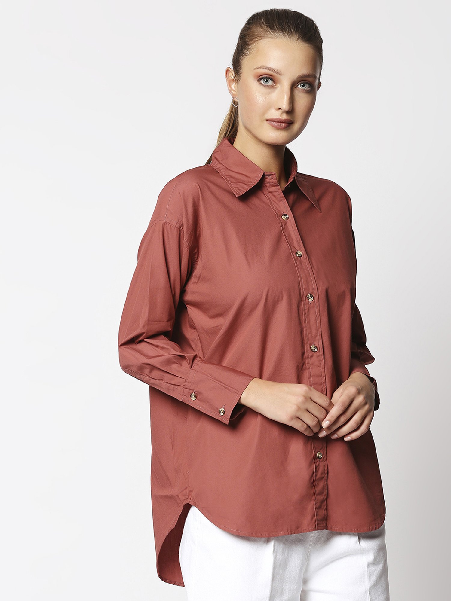 Remanika Red Pure Cotton Shirt