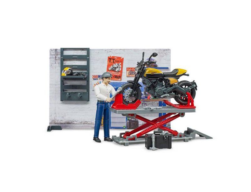 Bruder bworld set motorcycle service w Ducati Full Throttle