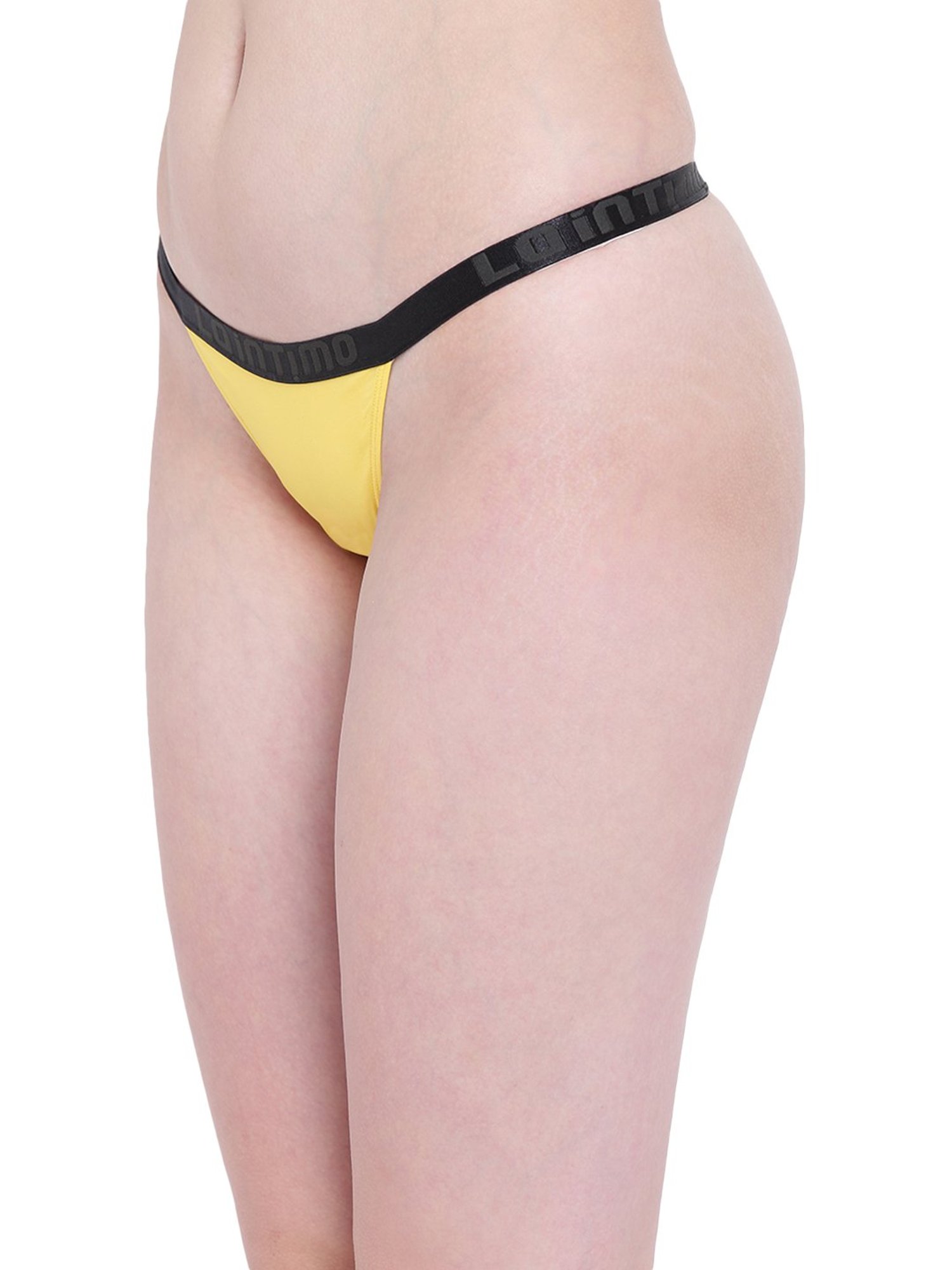 La Intimo Yellow G-String Panty