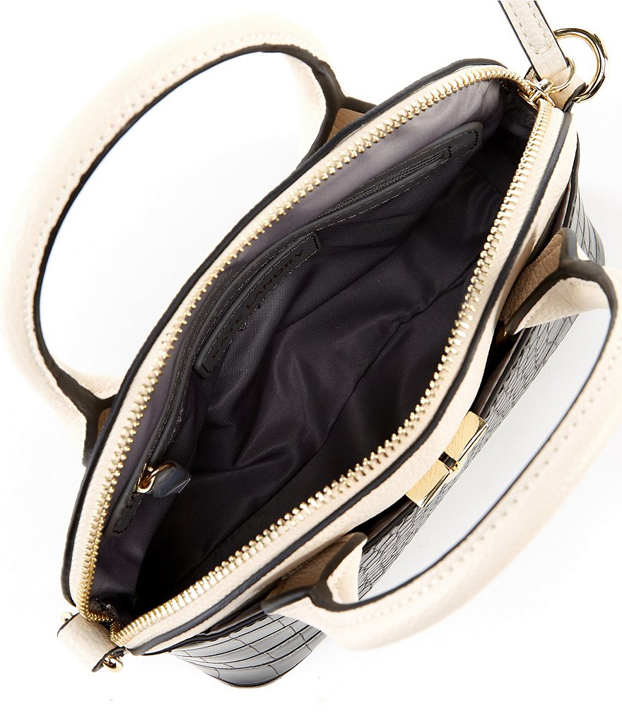 Kate Landry Viola Small Crocodile-Embossed Satchel Bag