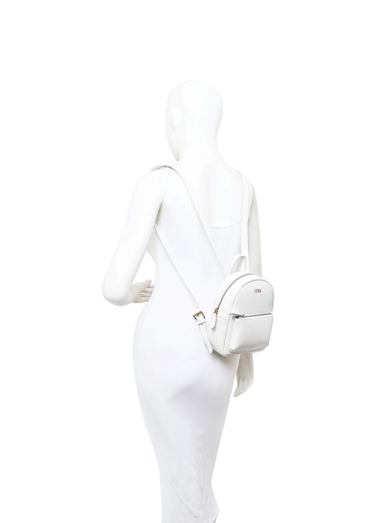 Tohl Nevern White Leather Medium Backpack