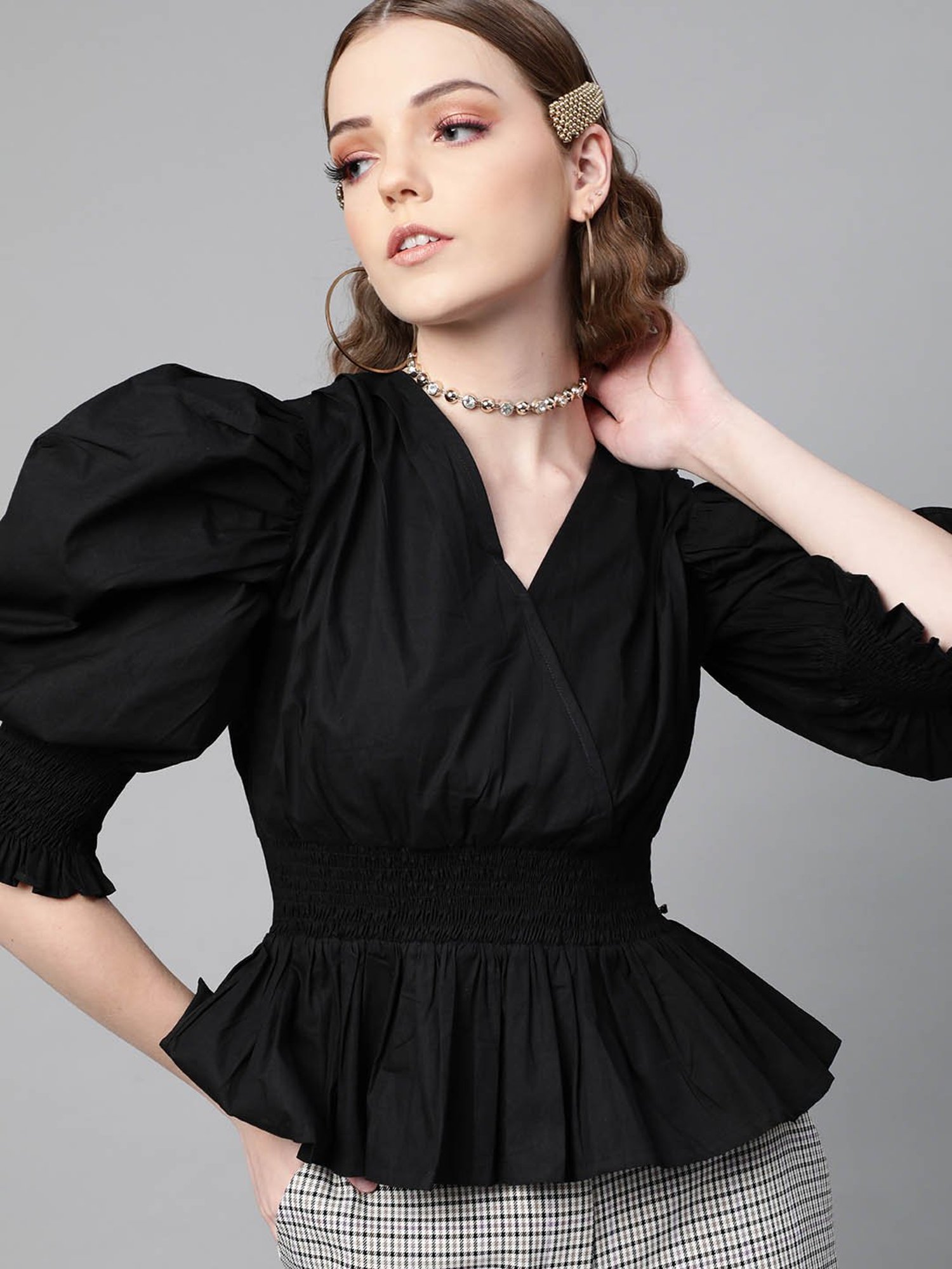 Melon by PlusS Black Cotton Top