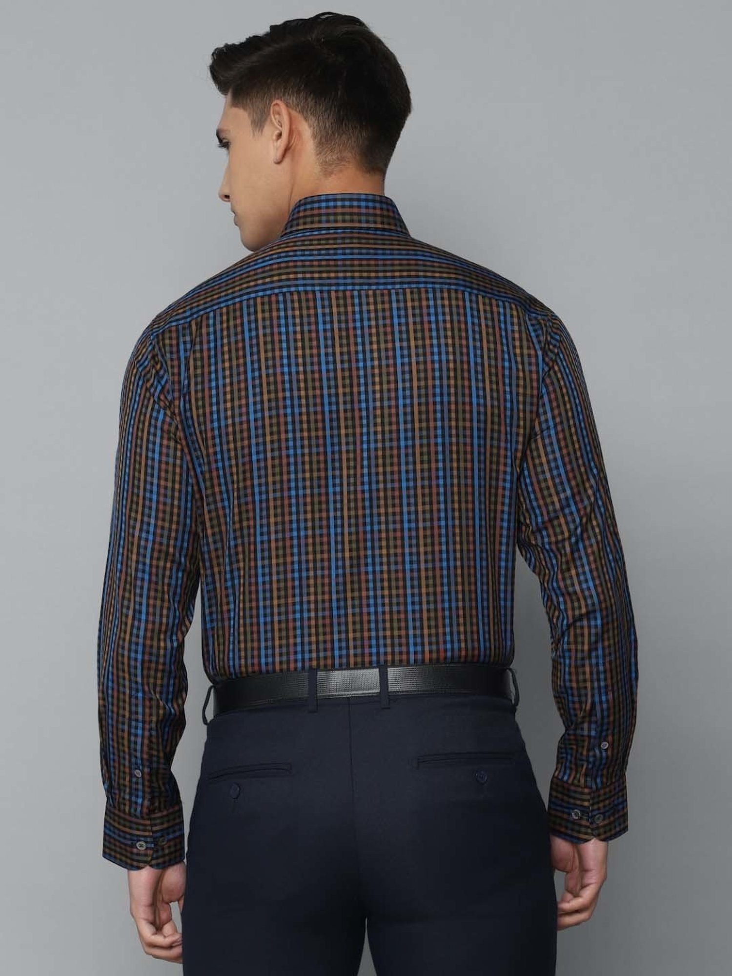 Luxure By Louis Philippe Multi Cotton Regular Fit Checks Shirt