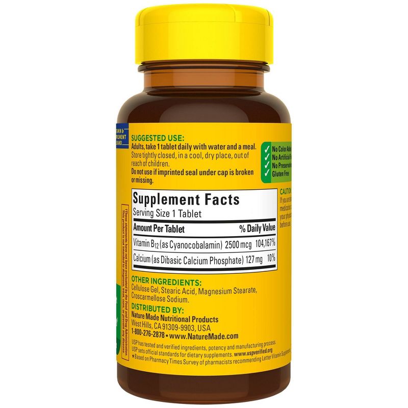 Nature Made Extra Strength Vitamin B12 2500 mcg Tablets - 60ct