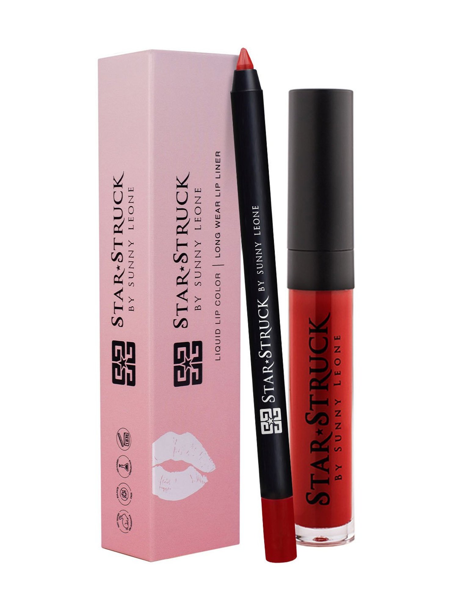 StarStruck By Sunny Leone Liquid Lip Color & Lip Liner Cherry Bomb