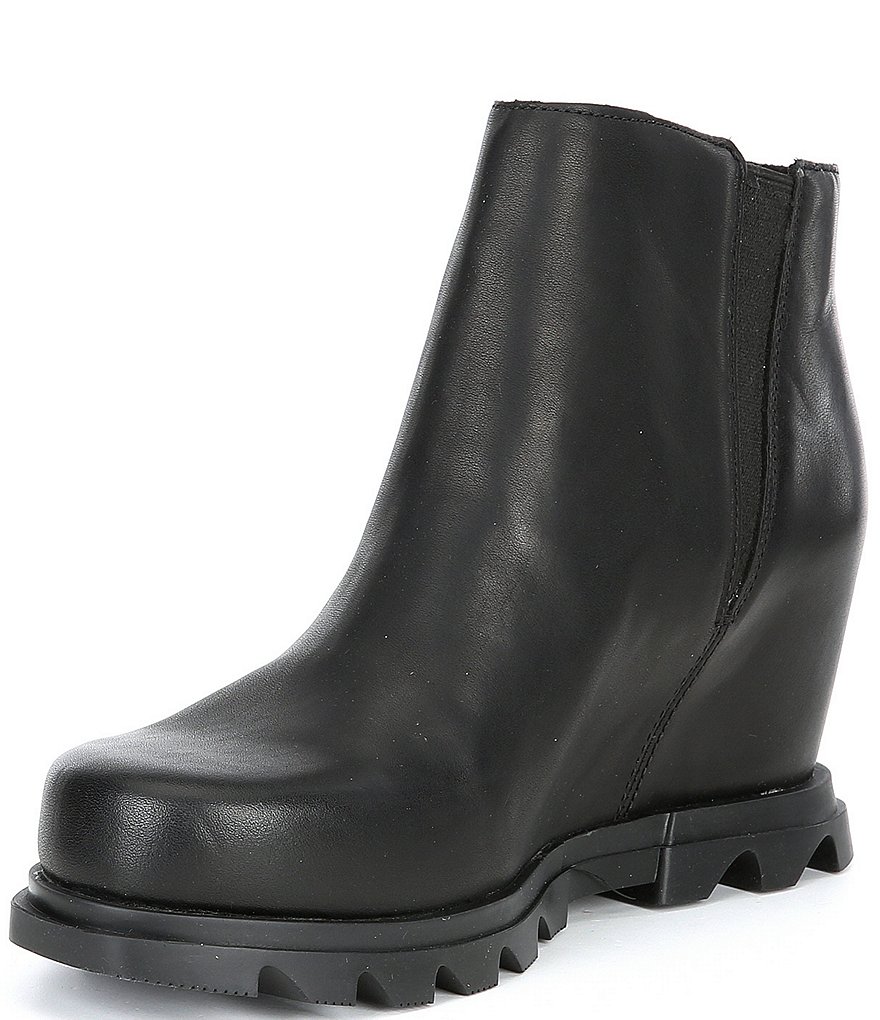 Sorel Joan of Arctic Waterproof Leather Wedge Zip Booties