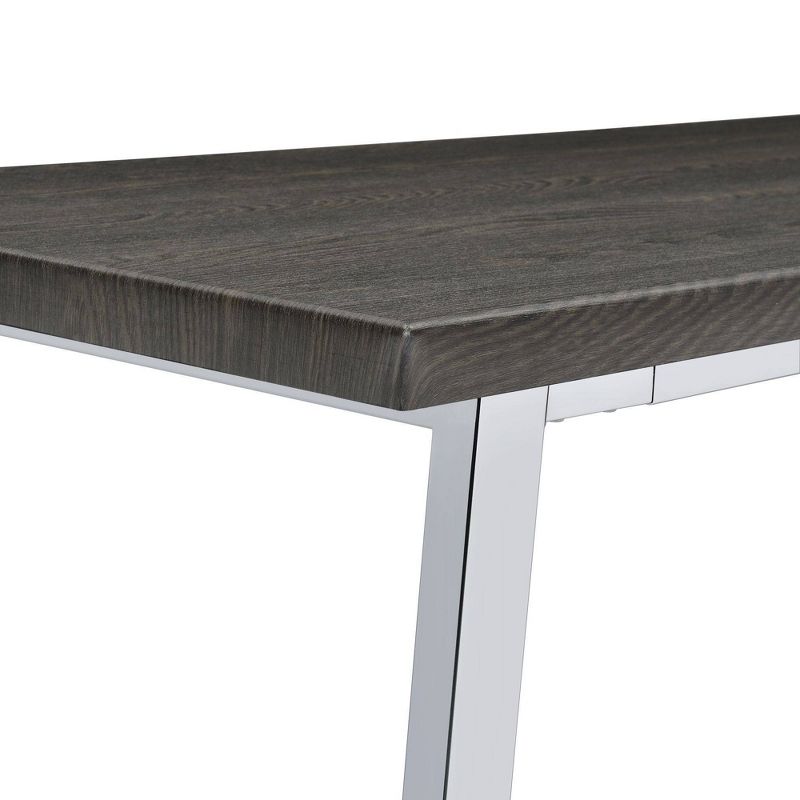 Nadine Multipurpose Bar Dining Table Set Chrome - Picket House Furnishings