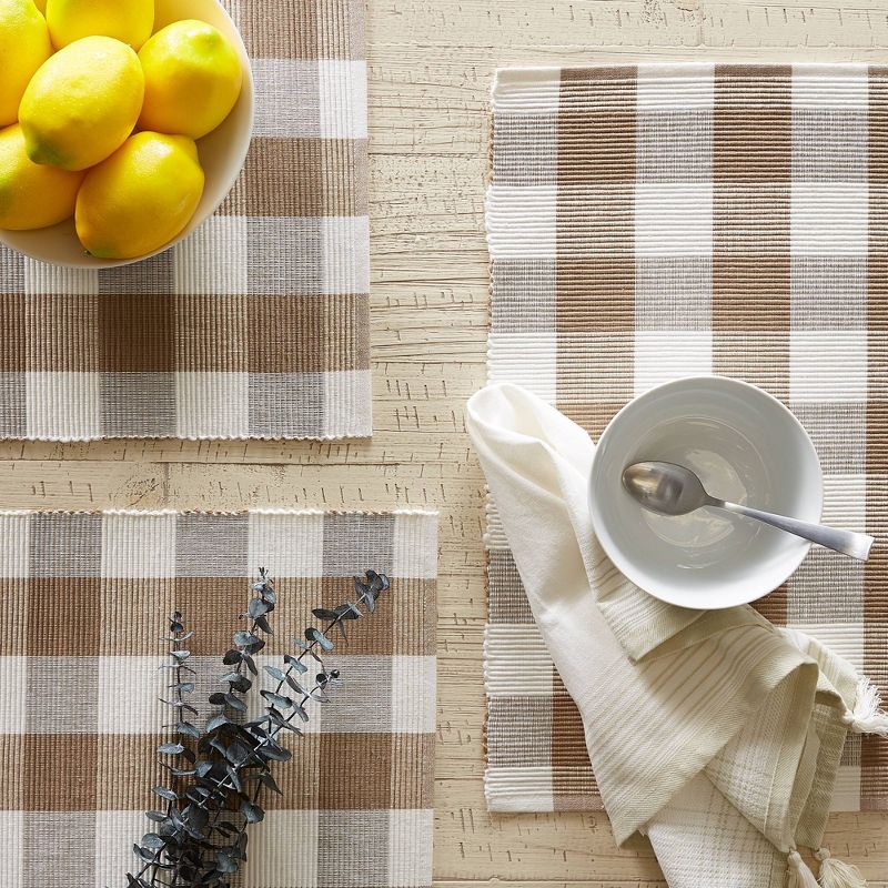 6pk Cotton Buffalo Check Placemats - Design Imports