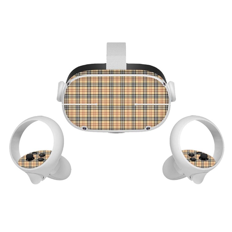 Amify Vinyl Skin Sticker for Oculus Quest 2 VR Headset Controller PVC Decals Cute Cartoon Wrap Cover for Oculus Quest 2 Accessories