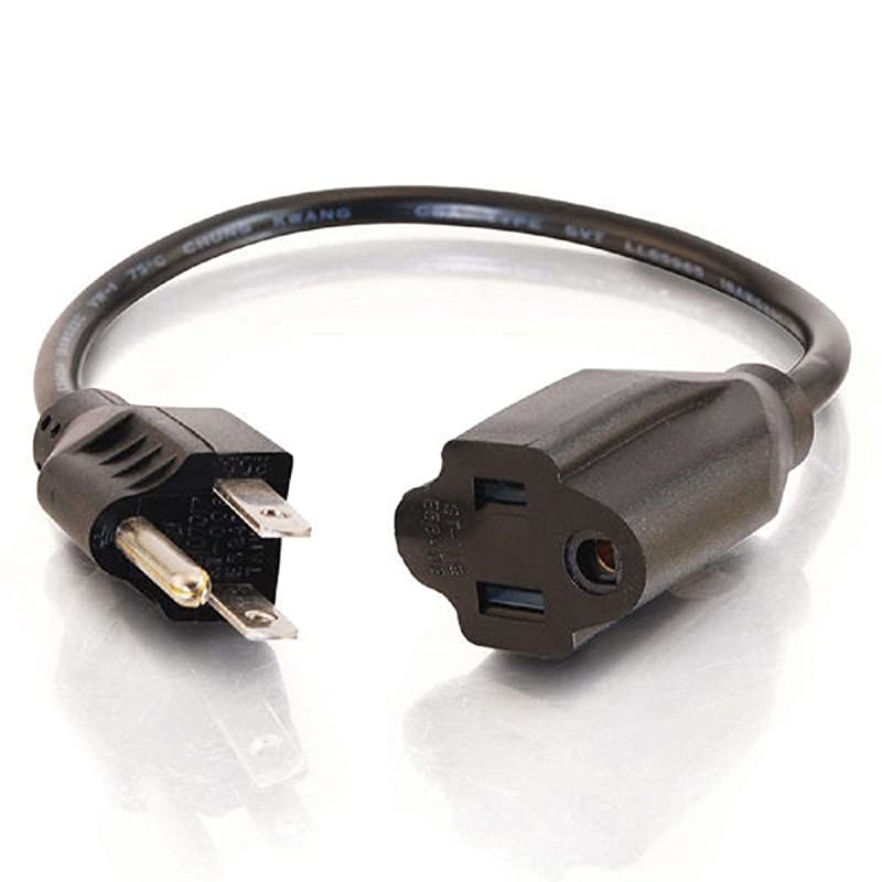 03114 18 AWG Outlet Saver Power Extension Cord NEMA 515P to NEMA 515R TAA Compliant Black 3 Feet 091 Meters