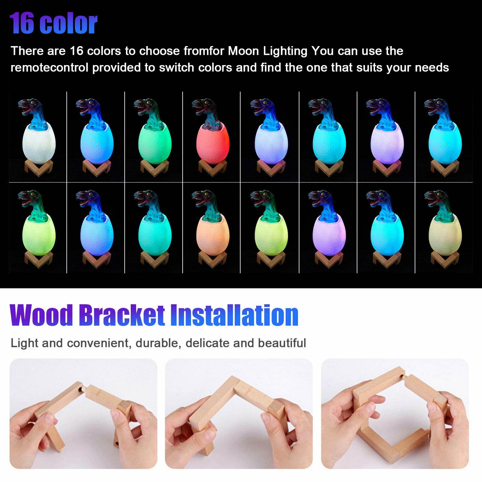 3D LED USB Beside Table Night Light Lamp Remote Touch Control Bedroom Child Gift