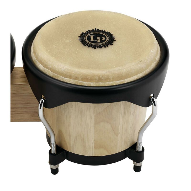 LP Latin Percussion LP601NY-AW City Series Wood Bongos, Siam Oak, Natural