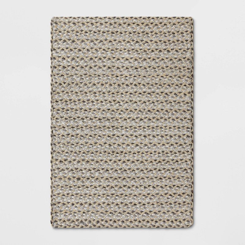 2'X3' Geometric Design Braided Accent Rug Gray - Project 62™