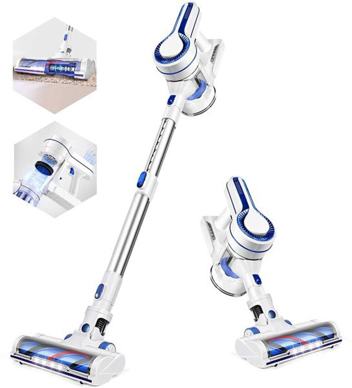 Aposen Cordless Stick Vacuum H150 14Kpa  strong suction, 30minutes  Long Runtime Detachable Battery, Extra Large Dustbin, Powerful Brushless Motor, Ultra Quiet Lightweight, 2 Adjustable Modes