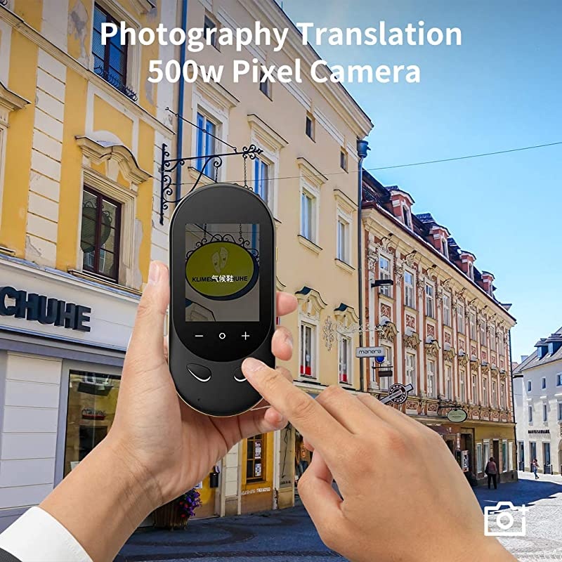 Translator Device Two Way Instant Voice Translator Support 106 swith Camera Translation for Travelling Abroad Learning Shopping Business Chat Shopping (Black)