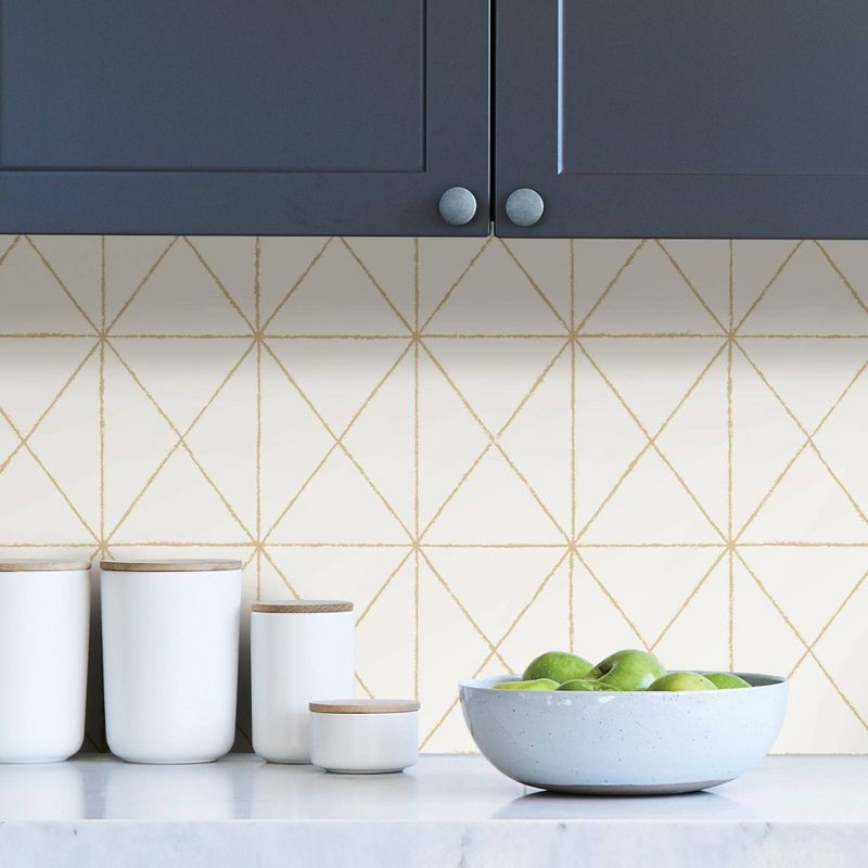 NuWallpaper Get In Line Peel & Stick Wallpaper