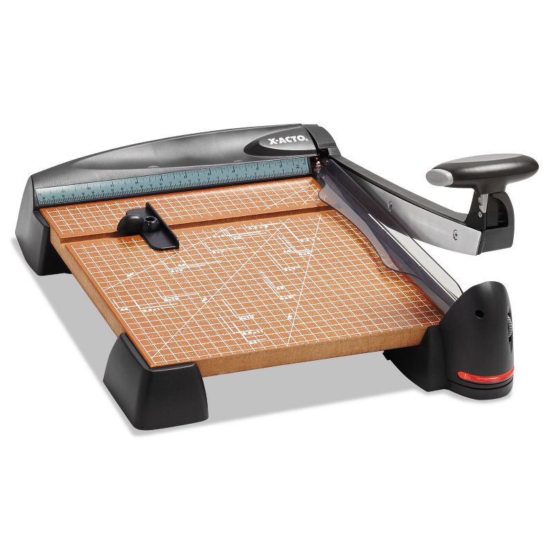 X-Acto 12-Sheet Laser Guillotine Trimmer Wood Base 12" x 12" 26642