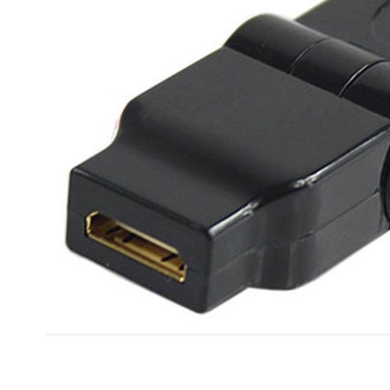 Mini HDMI C Type Female TO HDMI Female 180 90 Degree Rotating Swivel Right Angled Extension Adapter HD-188