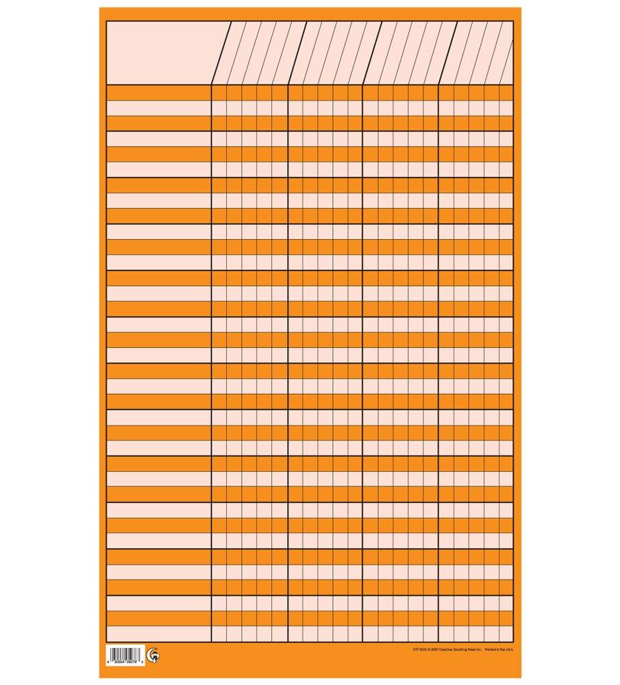 Creative Teaching Press Small Vertical Incentive Chart, Orange (5076)