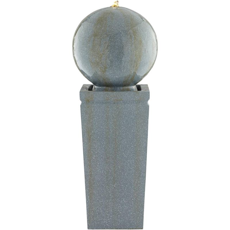 John Timberland Ball and Pillar 34 1/4" High LED Bubbler Fountain