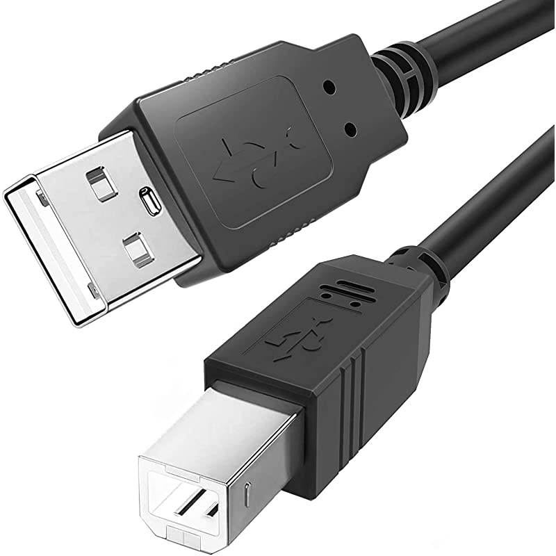 Printer Cable 6Feet for Canon Pixma Ancable 20 A Male to Type B Male Plug High Speed Printer Scanner Data Transfer Cables Cord for Canon Pixma Epson Brother HP etc