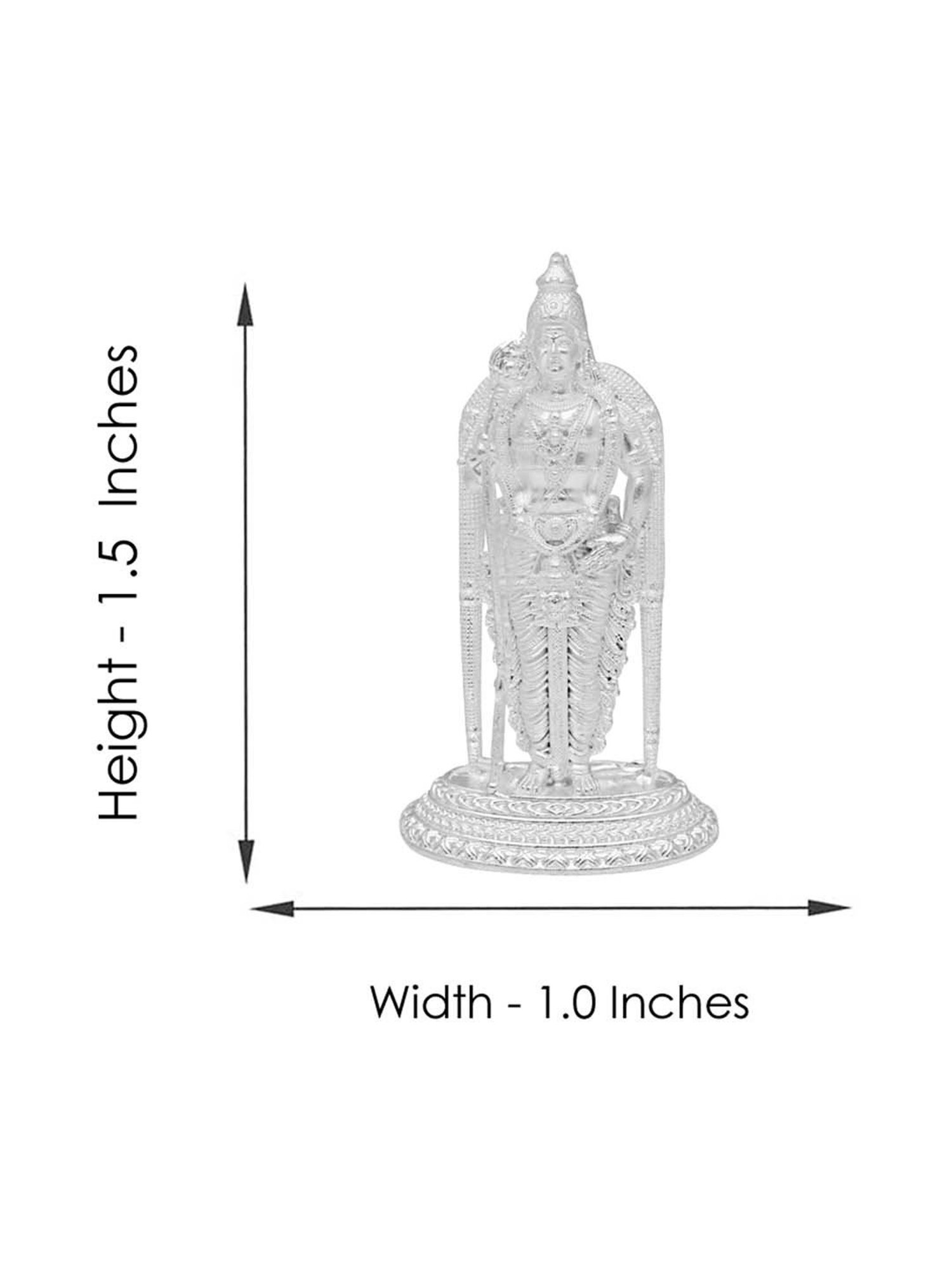 Sri Jagdamba Pearls 0.8 Silver Kumarswamy Idol